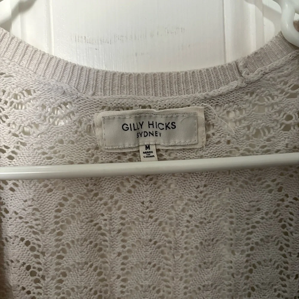 Gilly Hicks Cardigan Sweater with Open Knit Design - Picture 4 of 7